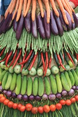 Gunungan is made of various types of fruits and vegetables as an expression of gratitude to God, because the harvest is abundant which is usually to commemorate the birthday of a particular area.