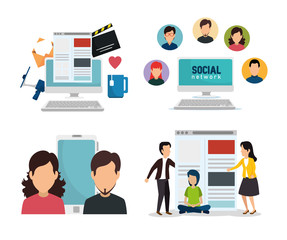 set people and social technology with digital apps