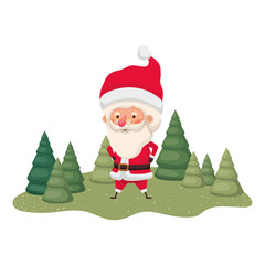 santa claus moving and christmas trees avatar character