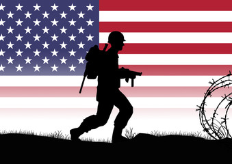  US Infantry soldiers fight a battle in Europe during World War 2.