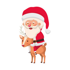 santa claus with reindeer avatar character