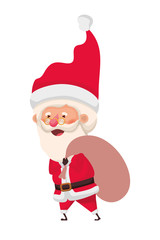 santa claus with bag of gifts avatar character