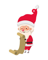 Obraz premium santa claus with wish list avatar character