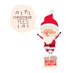 santa claus in fireplace avatar character