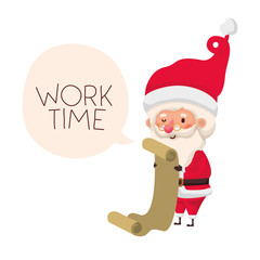 santa claus with wish list avatar character