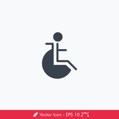 Wheelchair Icon / Vector