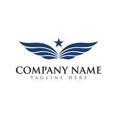 wings log design vector