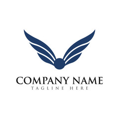 wings log design vector