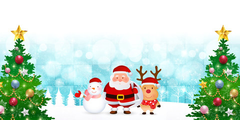 クリスマス　雪　冬　背景