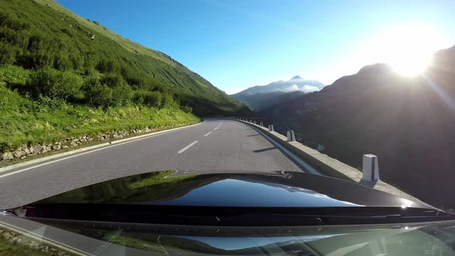 Switzerland Driving Furka Pass