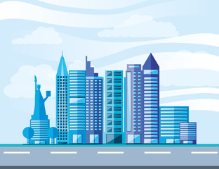 Obraz premium scene day with cityscape icon