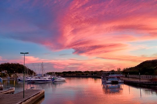 Beautiful sunset, Bahia Chahue. Huatulco, Oaxaca, Mexico. Located east of Bahia Tangolunda.