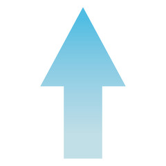 Fototapeta premium upload arrow on white background