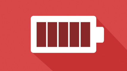 Battery symbol icon red