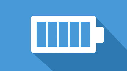 Battery symbol icon blue