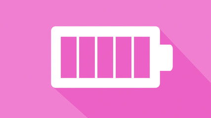 Battery symbol icon pink