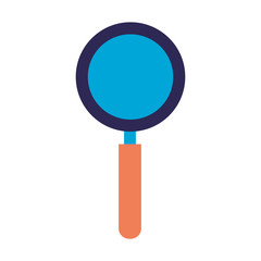 magnifying glass on white background