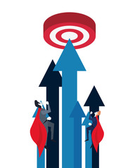 businessmen superhero character