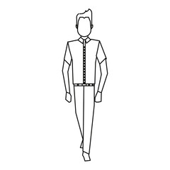 businessman character on white background