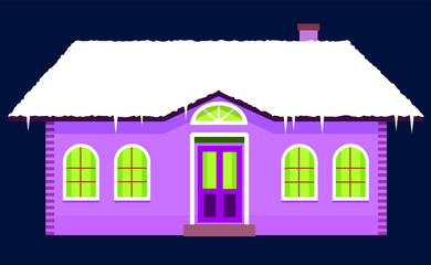 Winter Western style house