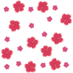 Naklejka premium flowers leaves decoration pattern background