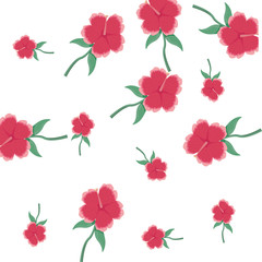 flowers leaves decoration pattern background