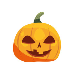 halloween pumpkin on white background