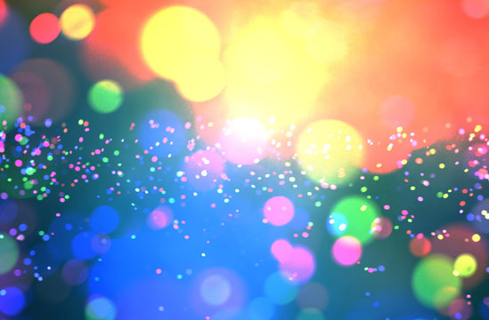Abstract colorful blurred lights for festive background design such as christmas or other seasonal holidays