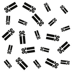 black gift boxes decoration pattern