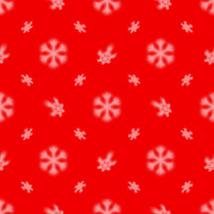 Christmas seamless snowflake pattern with blurred falling snow stars for Christmas cards, covers, wallpapers and tiled backgrounds