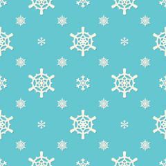 Christmas snowflakes seamless pattern