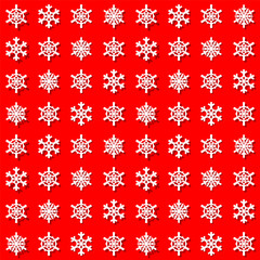 Christmas snowflakes seamless pattern