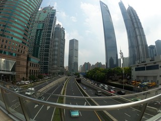 traffic in hong kong at night