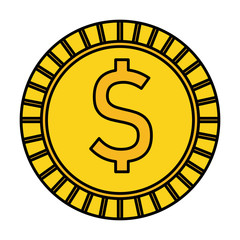 coin money isolated icon