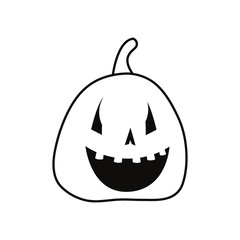 halloween pumpkin on white background