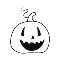 halloween pumpkin on white background