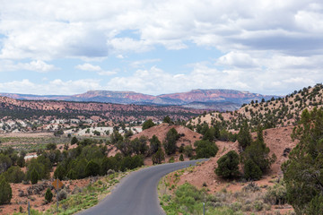 Road in vicinity of Bryce canyon Utah