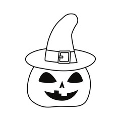 halloween pumpkin on white background