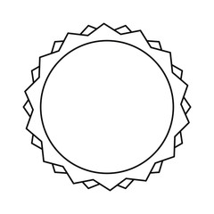 round label on white background