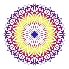 Flower coloring Mandala. decorative elements. Oriental pattern, vector illustration. Indian, moroccan, mystic, ottoman motifs