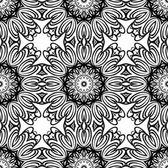 color seamless lace pattern with abstract geometric flower. Stylish fashion design background for invitation card. illustration.