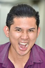 Fototapeta premium Shouting Young Filipino Male