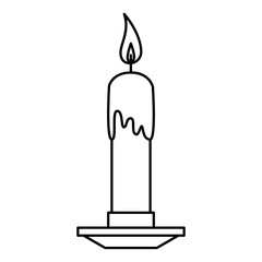 candle church isolated icon