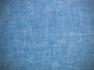 Vintage blue texture linen fabric.