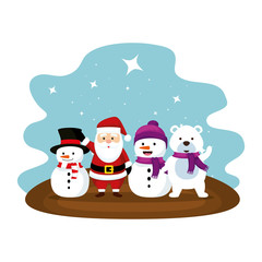 group of christmas characters