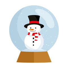 cute snowman christmas sphere