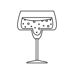 glass with alcohol drink