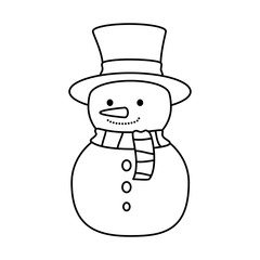 cute snowman christmas character