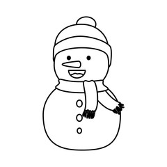 cute snowman christmas character