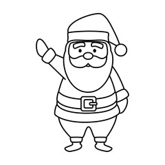 cute christmas santa claus character
